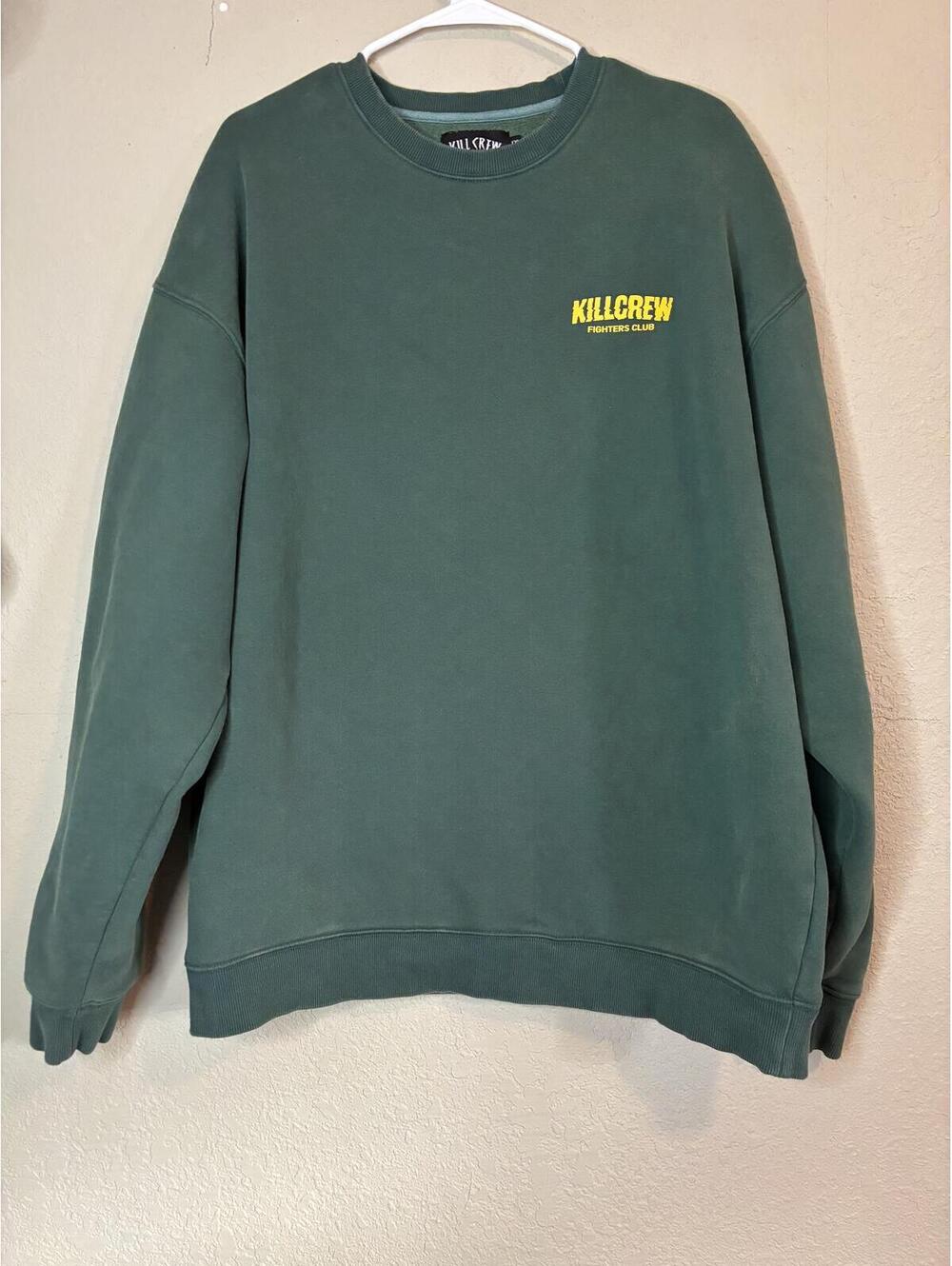 Kill Crew Fighters Club Green Graphic Crewneck Sweatshirt XXL